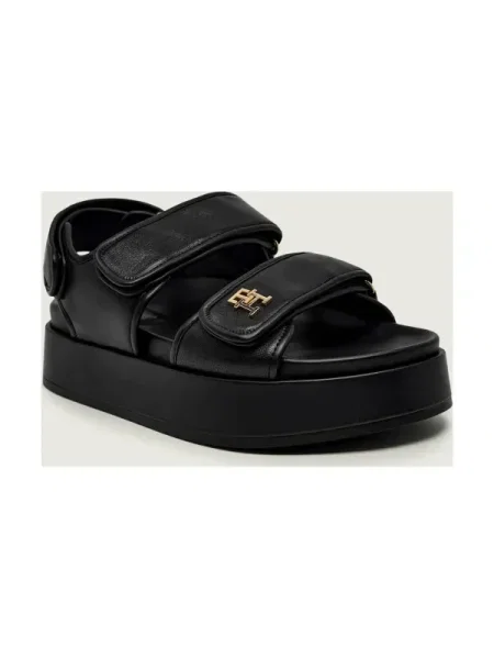 Tommy Hilfiger De piele sandale negru