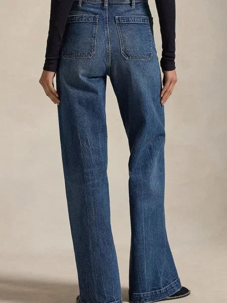 Polo Ralph Lauren Džínsy Bootcut Fit modrá