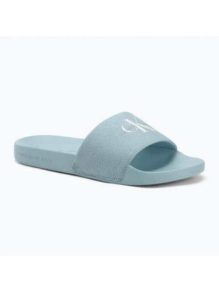 Női papucs Calvin Klein Slide Monogram Wn triple cloud blue. Méret: 36 EU kék