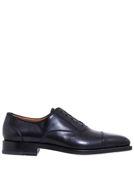 Oxford Ferragamo din piele negru