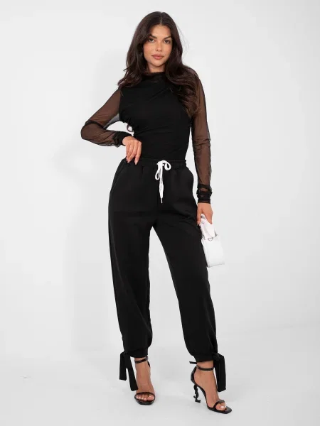 Pantaloni Factory Price transparente negru