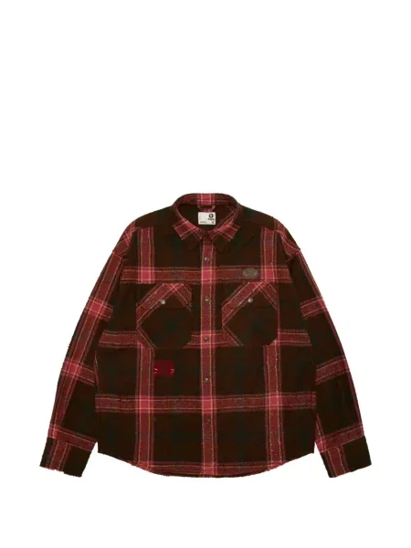Cămașă Aape By A Bathing Ape în carouri roșu
