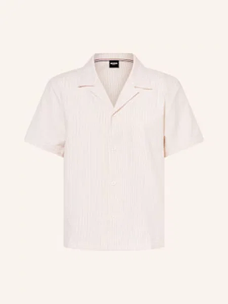 Boss Košile Resort Velvetfish Regular Fit nude bílá