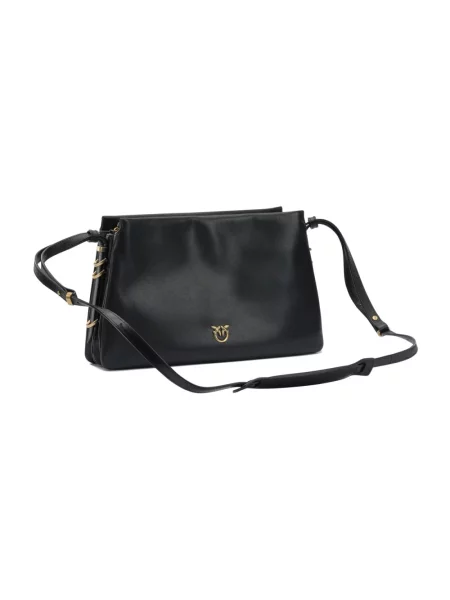 Jedwabna torebka Pinko czarna