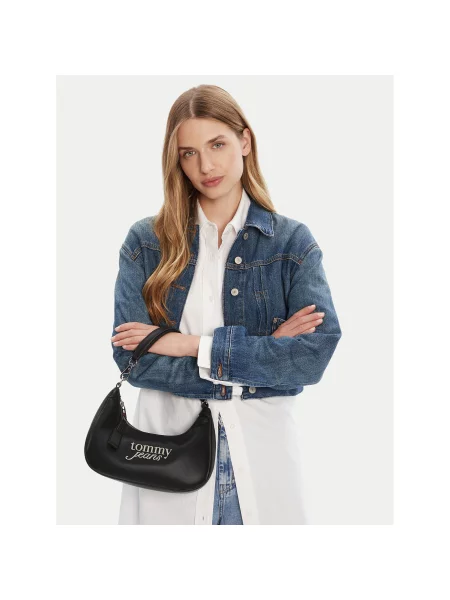 Geanta crossbody Tommy Jeans negru
