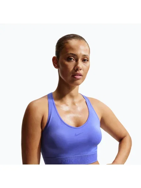 Tricou pentru femei Nike Pro Seamless Dri-Fit Cropped sapphire