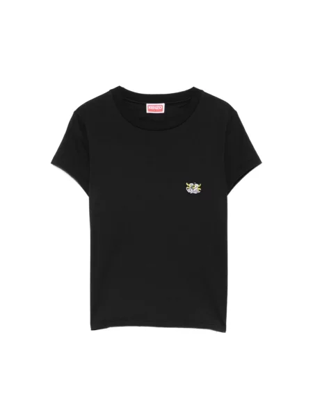 Haftowana koszulka Kenzo w tygrysie prążki czarna