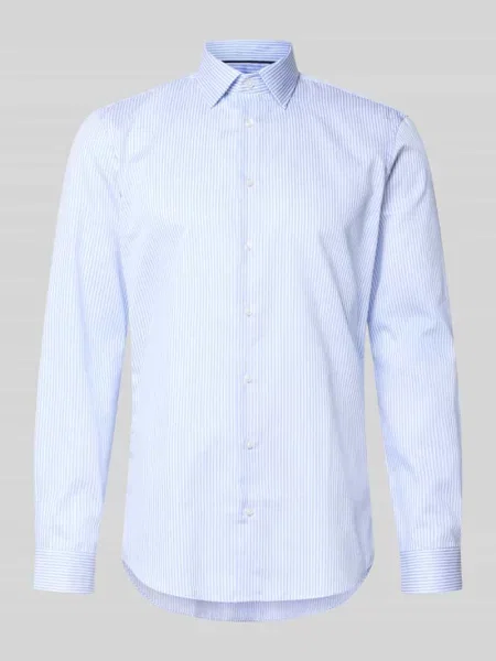 Koszula o kroju slim fit biznes z kołnierzykiem typu kent Jake*s błękitna