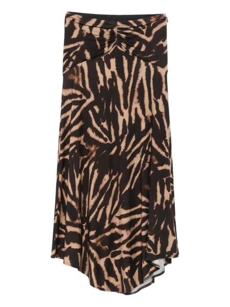 Fustă midi Ba&sh până la genunchi maro