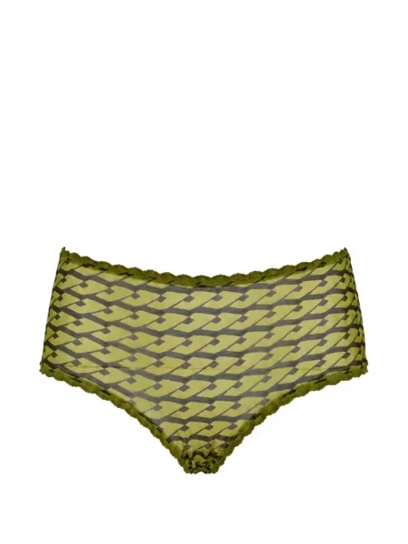 Chiloți briefs Laura Urbinati cu imagine cu imprimeu geometric verde