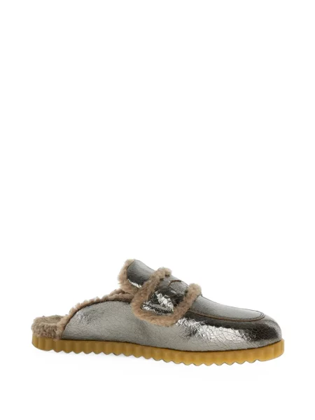 Papuci tip mules Voile Blanche din piele de oaie