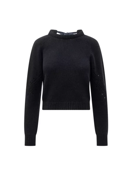 Sweter Semicouture z kaszmiru z długim rękawem niebieski