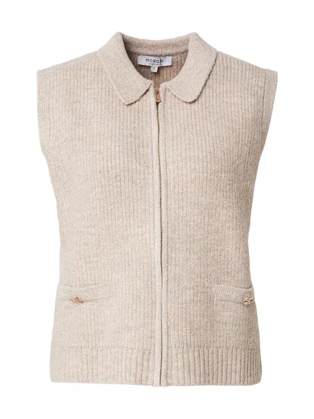 Morgan Vestă tricotată crem bej