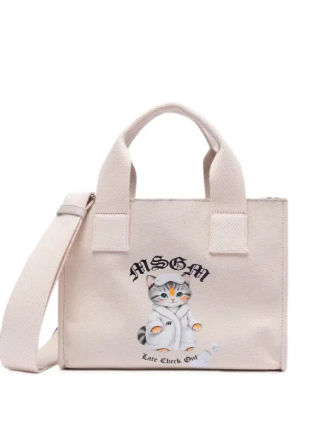Geantă shopper Msgm cu imagine