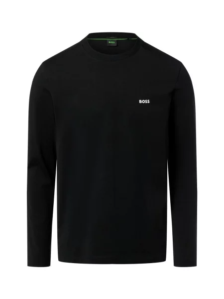 Boss Green longsleeve gładki czarny