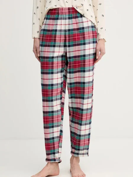 Долнище на пижама United Colors of Benetton червено