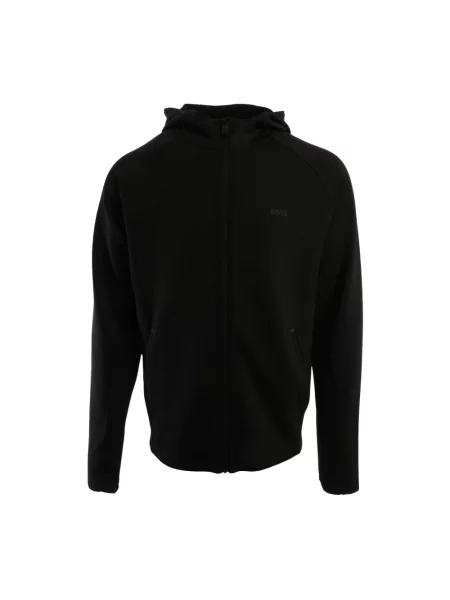 Kurtka treningowa o kroju regular fit z szybkoschnącej tkaniny model ‘SICON ACTIVE’ Boss Green czarna