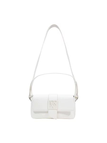 Torebka Armani Exchange w jednolitym kolorze biała
