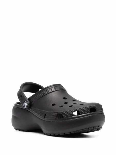 Papuci Crocs cu platformă negru
