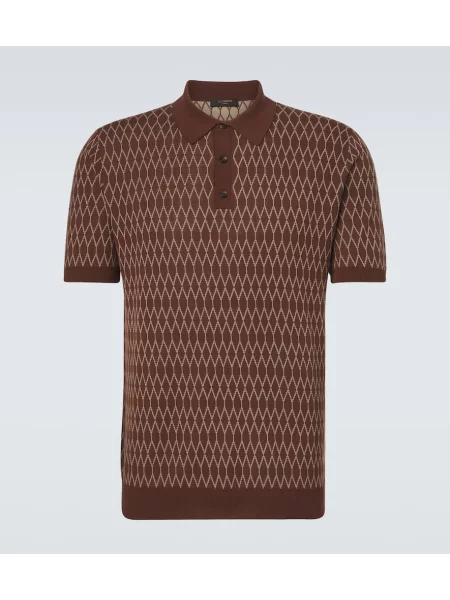 Polo Slowear din jacard maro