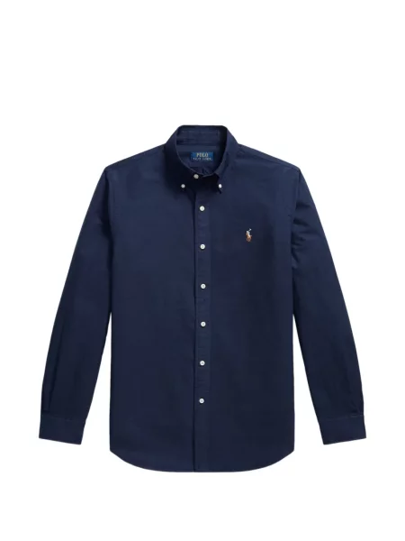 Tricou polo Polo Ralph Lauren cu autograf cu 5 buzunare în carouri gri