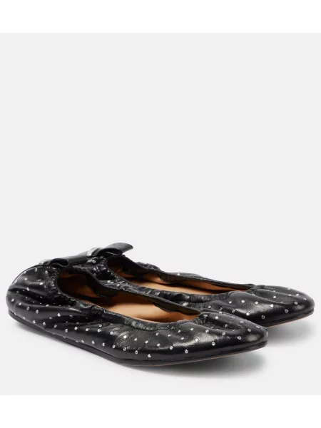 Balerini Isabel Marant din piele negru