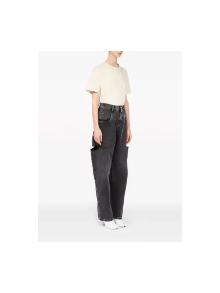Szerokie jeansy Maison Margiela czarne