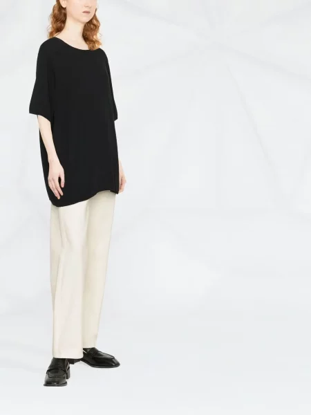 Scurt tricou Toteme de mătase negru