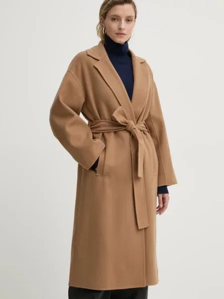 A.L.C. płaszcz wełniany Peter przejściowy oversize brązowy