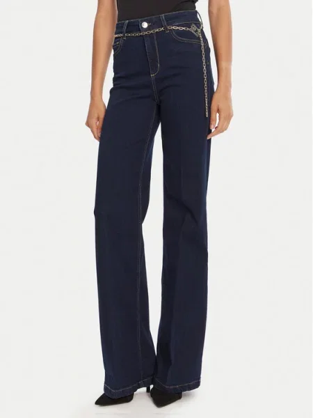Liu Jo Džinsai Tamsiai Flare Fit mėlyna