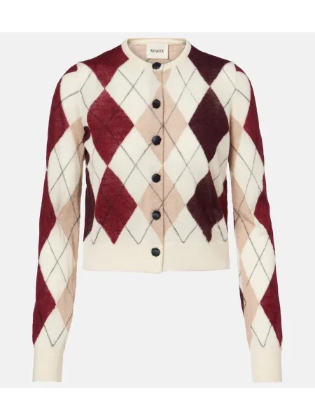 Cardigan Khaite din cașmir alb