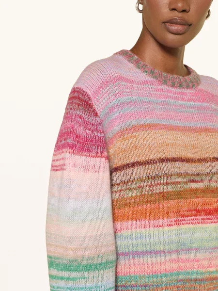 Ftc Cashmere Kašmírový Svetr růžová / mátová zelená