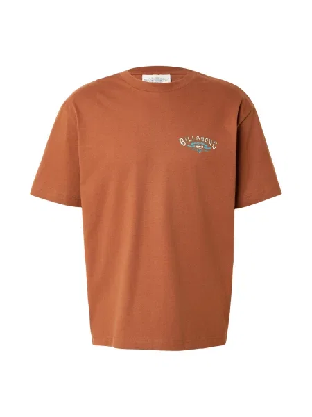 BILLABONG Tricou Heritage azur / maro coniac / negru / murdar alb