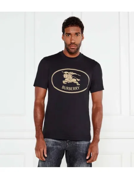 Burberry Tricou Knight Stamp negru