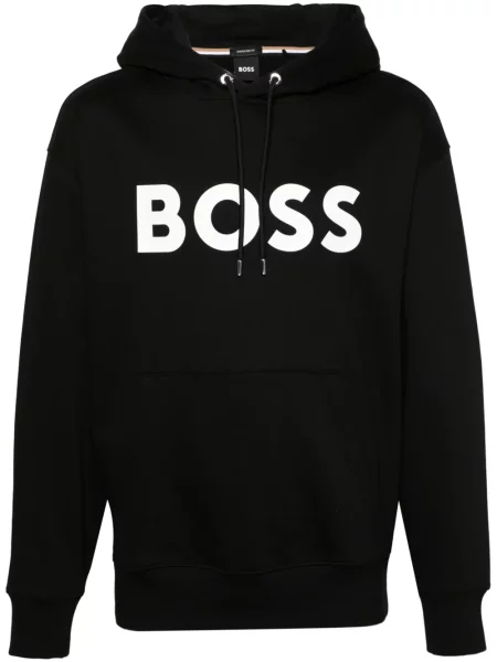 Hanorac cu glugă Boss cu imagine negru