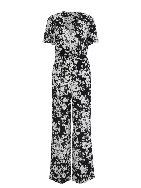 WE Fashion Salopeta negru alb