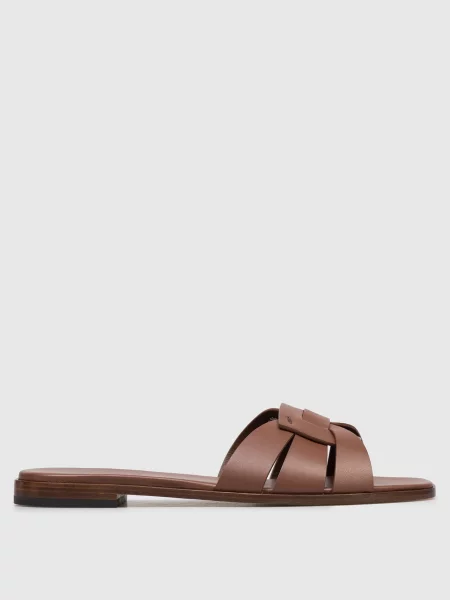 Шкіряні шльопанці Doucal's коричневі