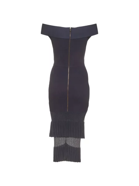 Μίντι φόρεμα Roland Mouret με ανοιχτούς ώμους μπλε