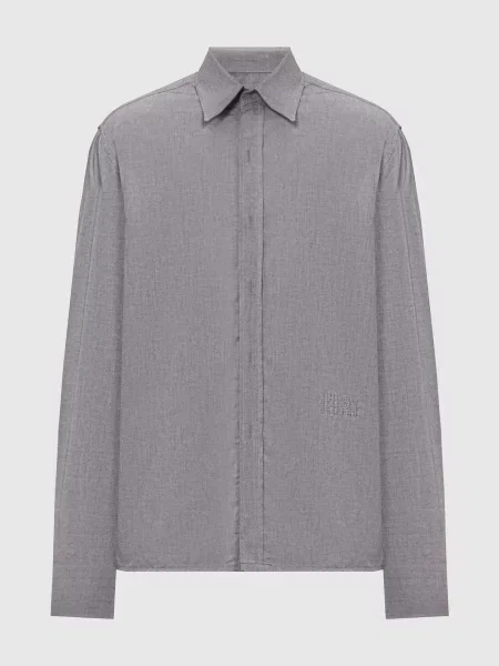 Сорочка з вишивкою логотипа Maison Margiela Mm6 сіра