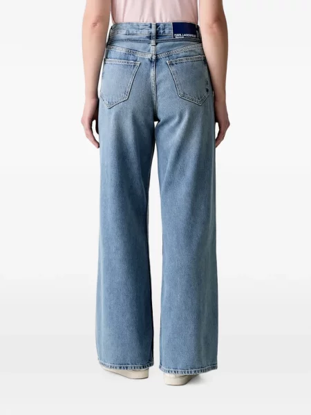 Široke traperice Karl Lagerfeld Jeans veze plava