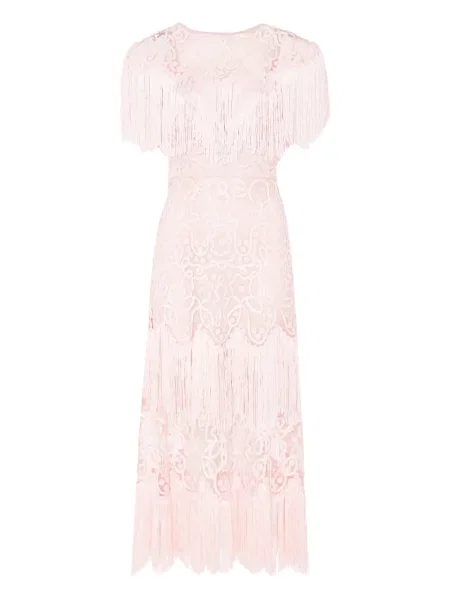 Rochie midi Temperley London până la genunchi de costum roz
