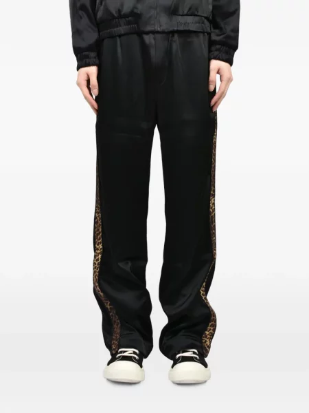 Pantaloni Ernest W. Baker cu dungi alergare negru