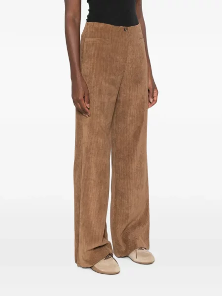 Pantaloni Emme de catifea cord maro