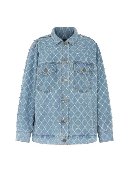 Kurtka jeansowa Pinko niebieska