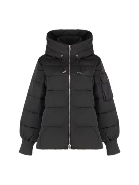 Kurtka puchowa Pinko z kapturem czarna