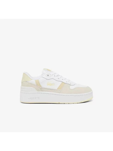 Кроссовки Lacoste на платформе белые