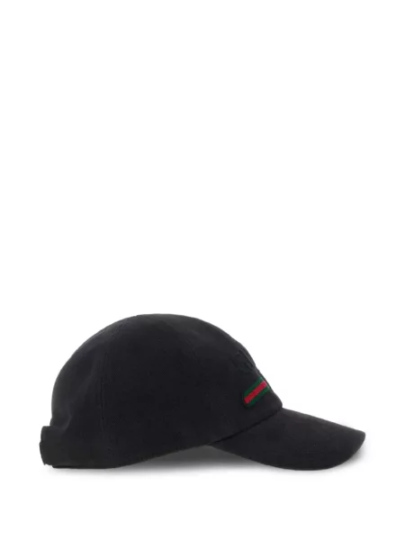 Șapcă Gucci cu broderie cu dungi negru
