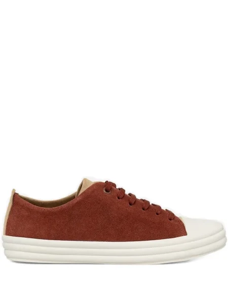Sneakerși Camper din piele de căprioară cu platformă roșu