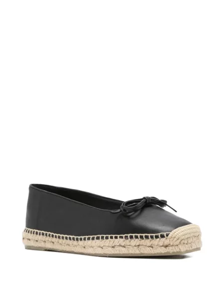 Espadrile Castaner cu funde din piele negru
