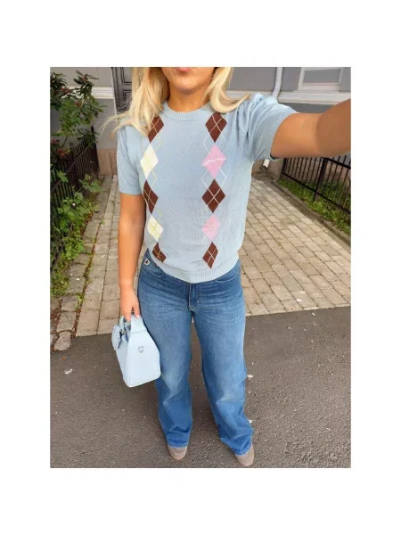 Sweter Ganni niebieski